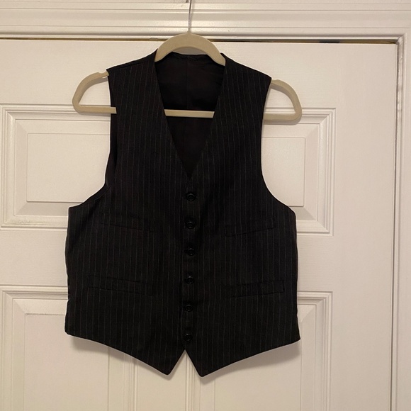 Brooks Brothers 1818 3 Piece Wool Suit, Black with Pinstripes - Picture 8 of 15